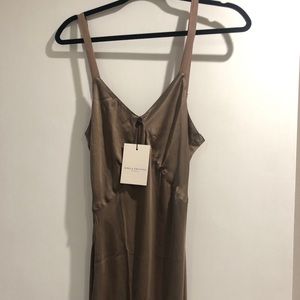 cabin love silk slip dress